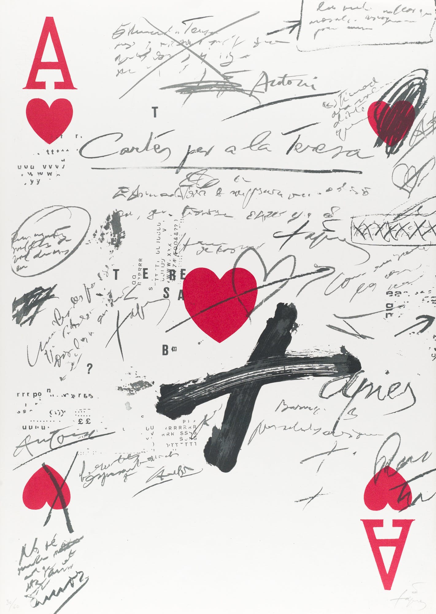 Cartes per a la Teresa by Antoni Tàpies