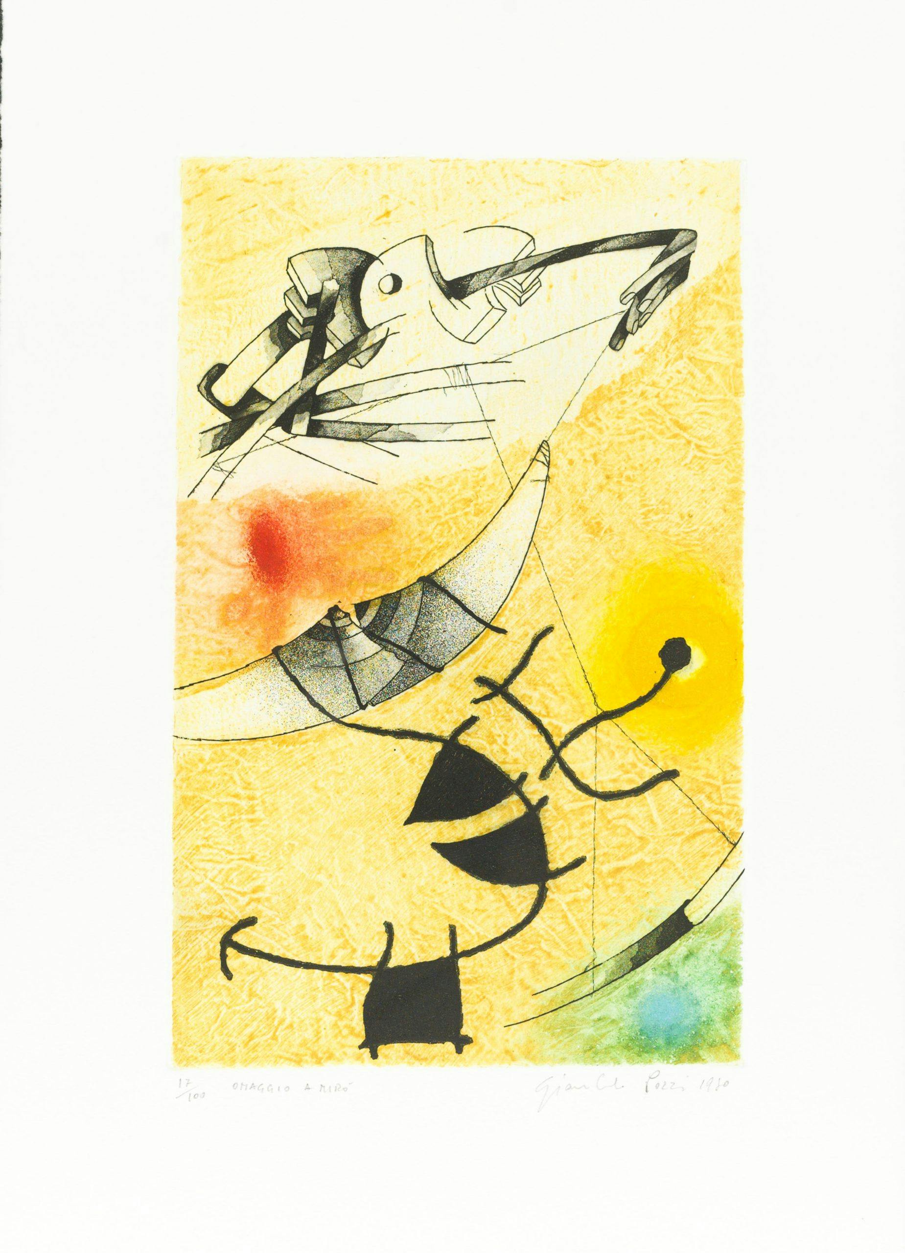 Hommage à Joan Miró by Giancarlo Pozzi