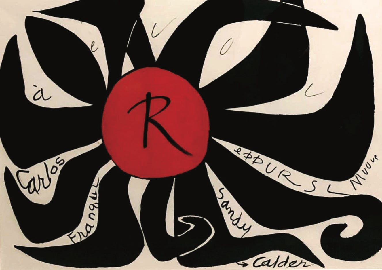 Placard « R » by Alexander Calder