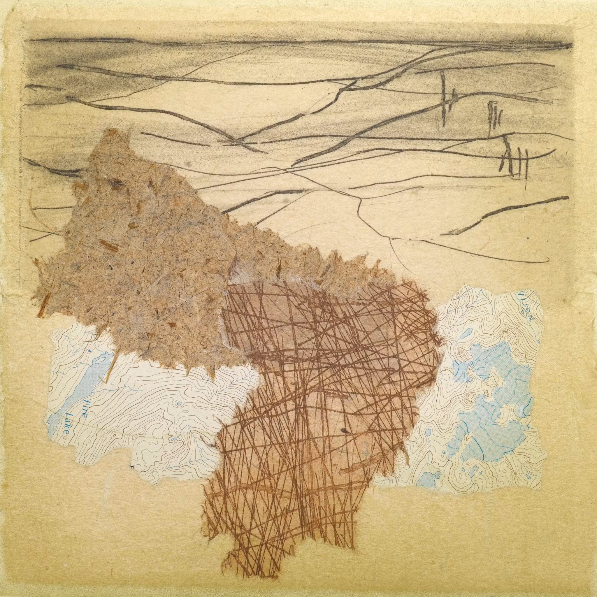 « La passe invisible »
Eau-forte/collage en deux variantes de Roberta Sutherland. Trois poèmes inédits de Sylviane Dupuis.
2012